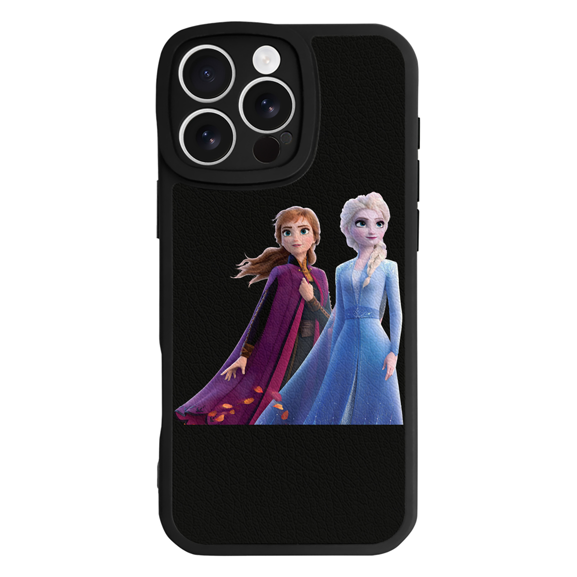 （画像用） アナと雪の女王 アンナ エルサ Frozen Anna Elsa 【iPhone 16シリーズ対応】シリコンスマホケース（レザー調） 材質：シリコン
